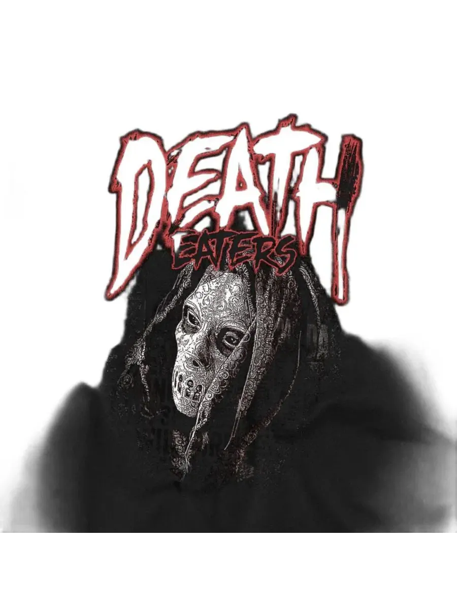 Футболка с принтом Death Eaters Mono Face Harry Potter — изображение 2 из 3, черный