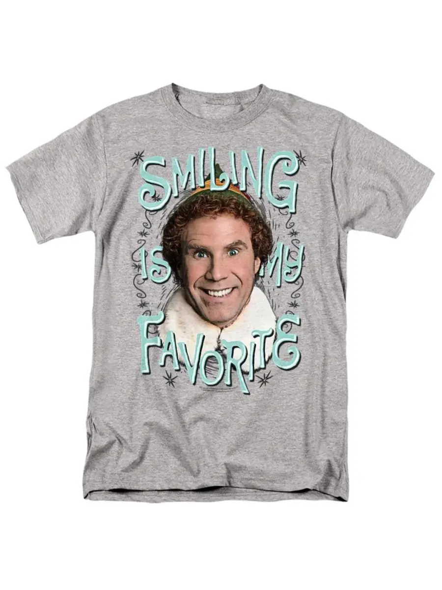 Футболка хлопковая с принтом Smiling Elf