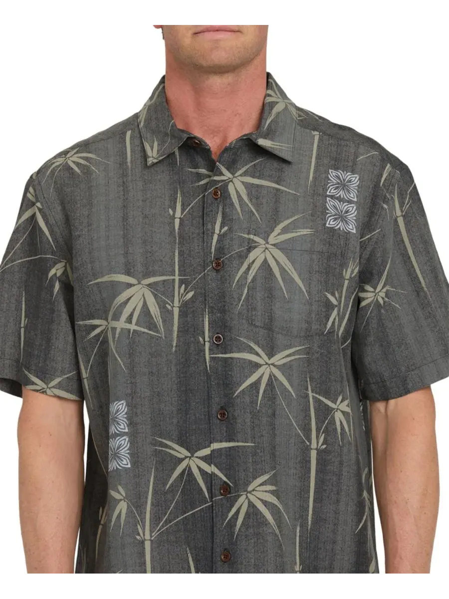 Quiksilver Waterman Мужская рубашка Quiksilver Bamboo Bay классического кроя — изображение 3 из 4, фантомный