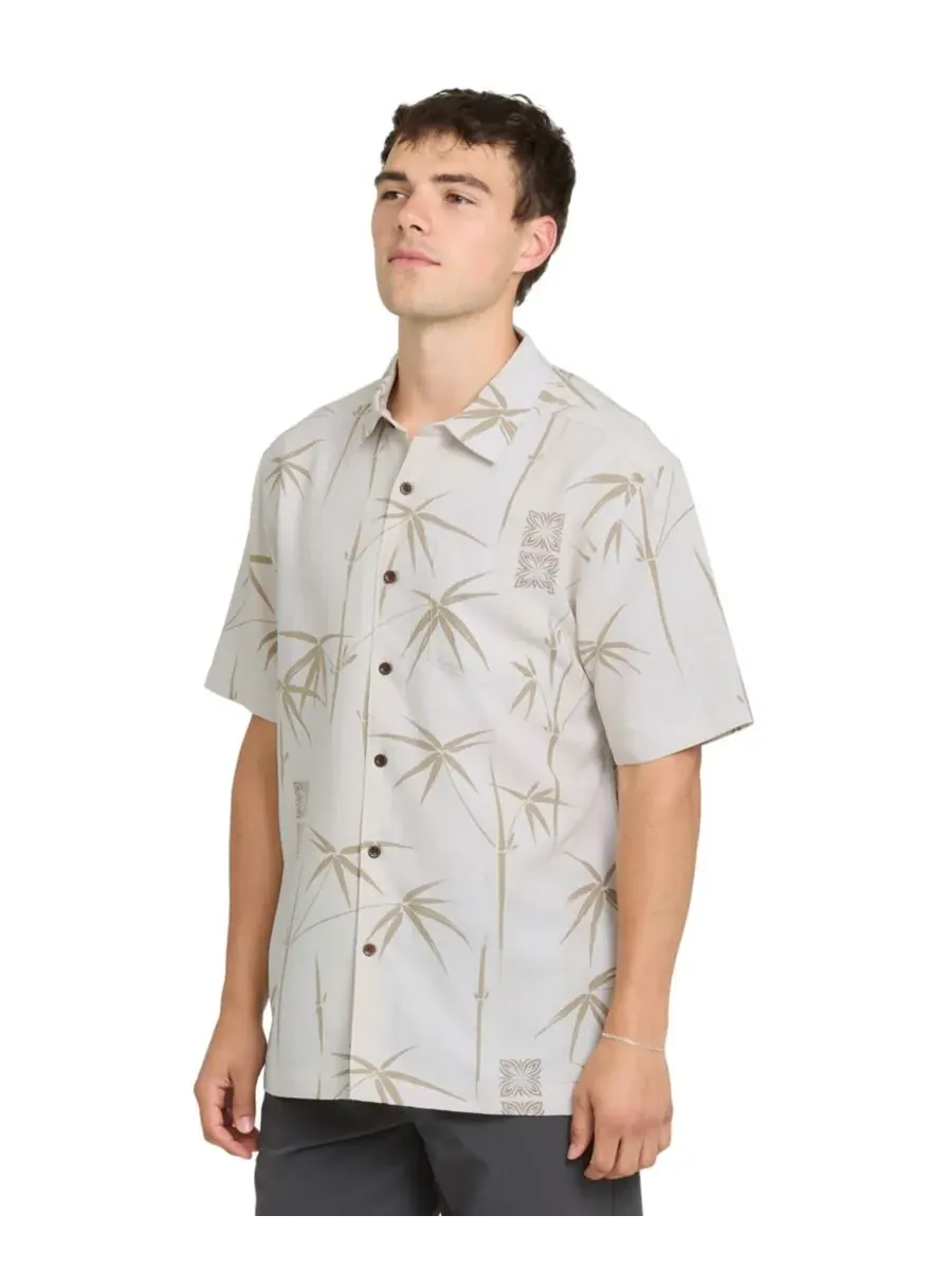 Quiksilver Waterman Мужская рубашка Quiksilver Bamboo Bay классического кроя — изображение 2 из 4, серебристый