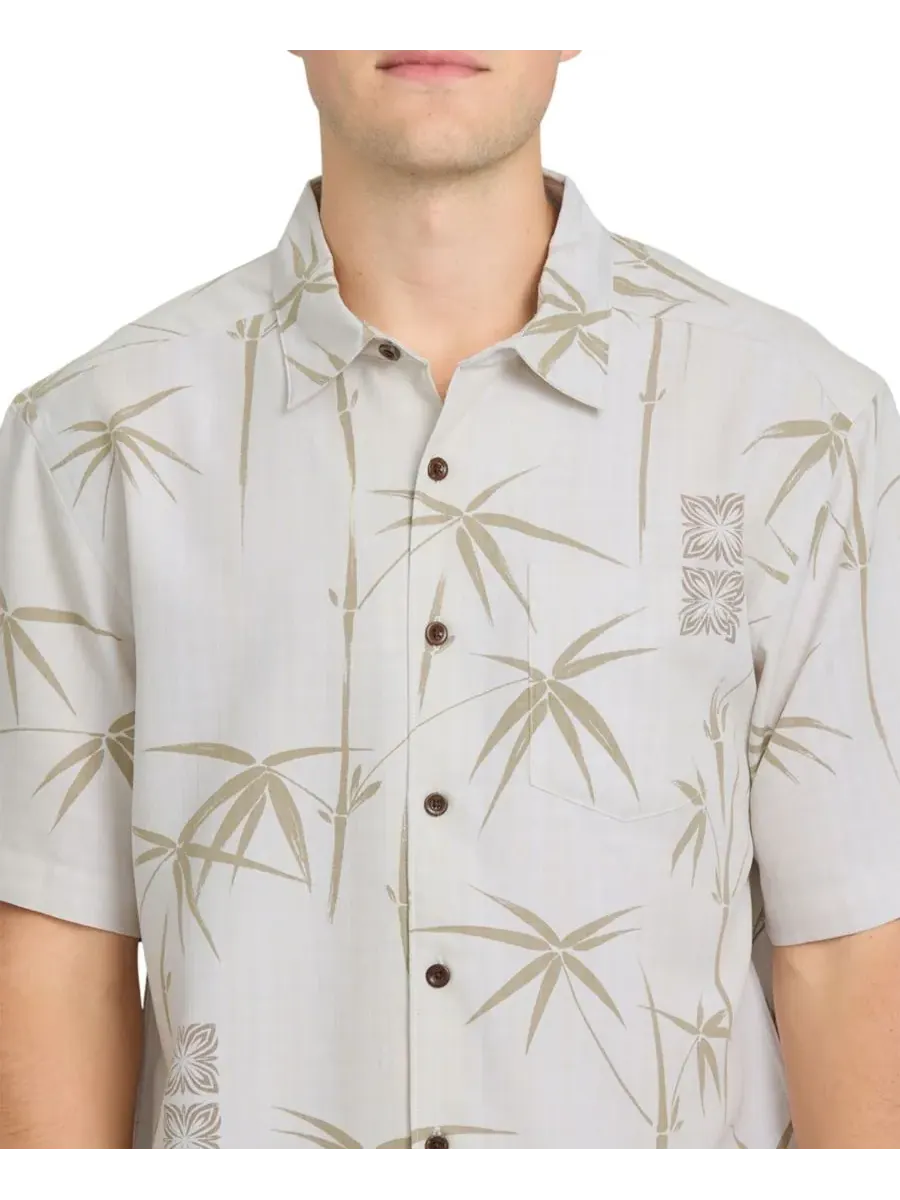 Quiksilver Waterman Мужская рубашка Quiksilver Bamboo Bay классического кроя — изображение 3 из 4, серебристый