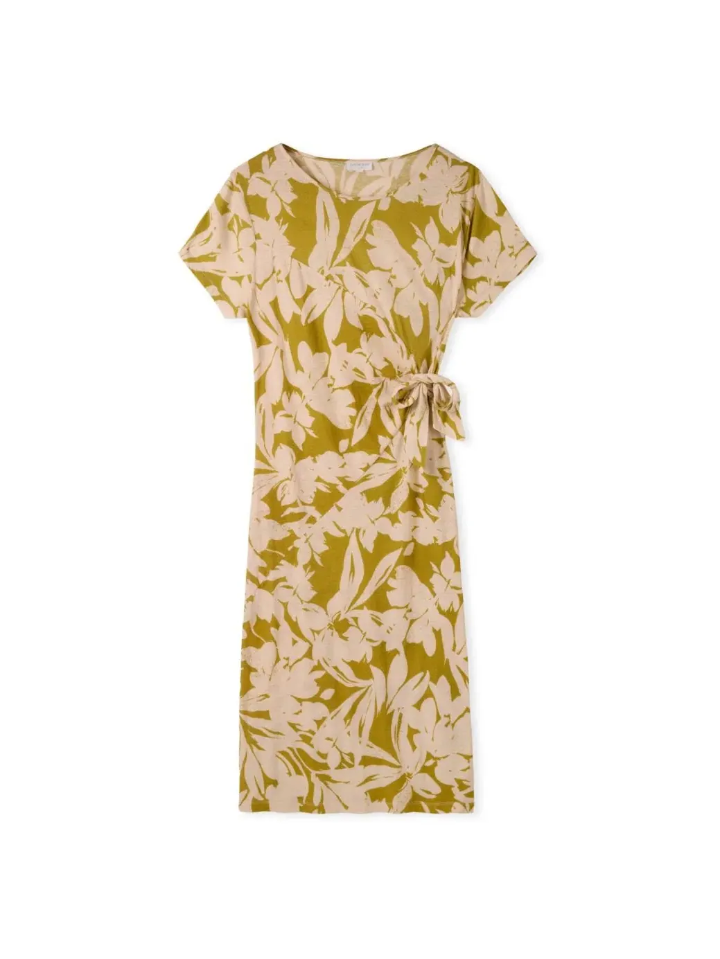 Платье миди из джерси с завязкой по боку Celtic & Co., Moss Floral — изображение 8 из 8