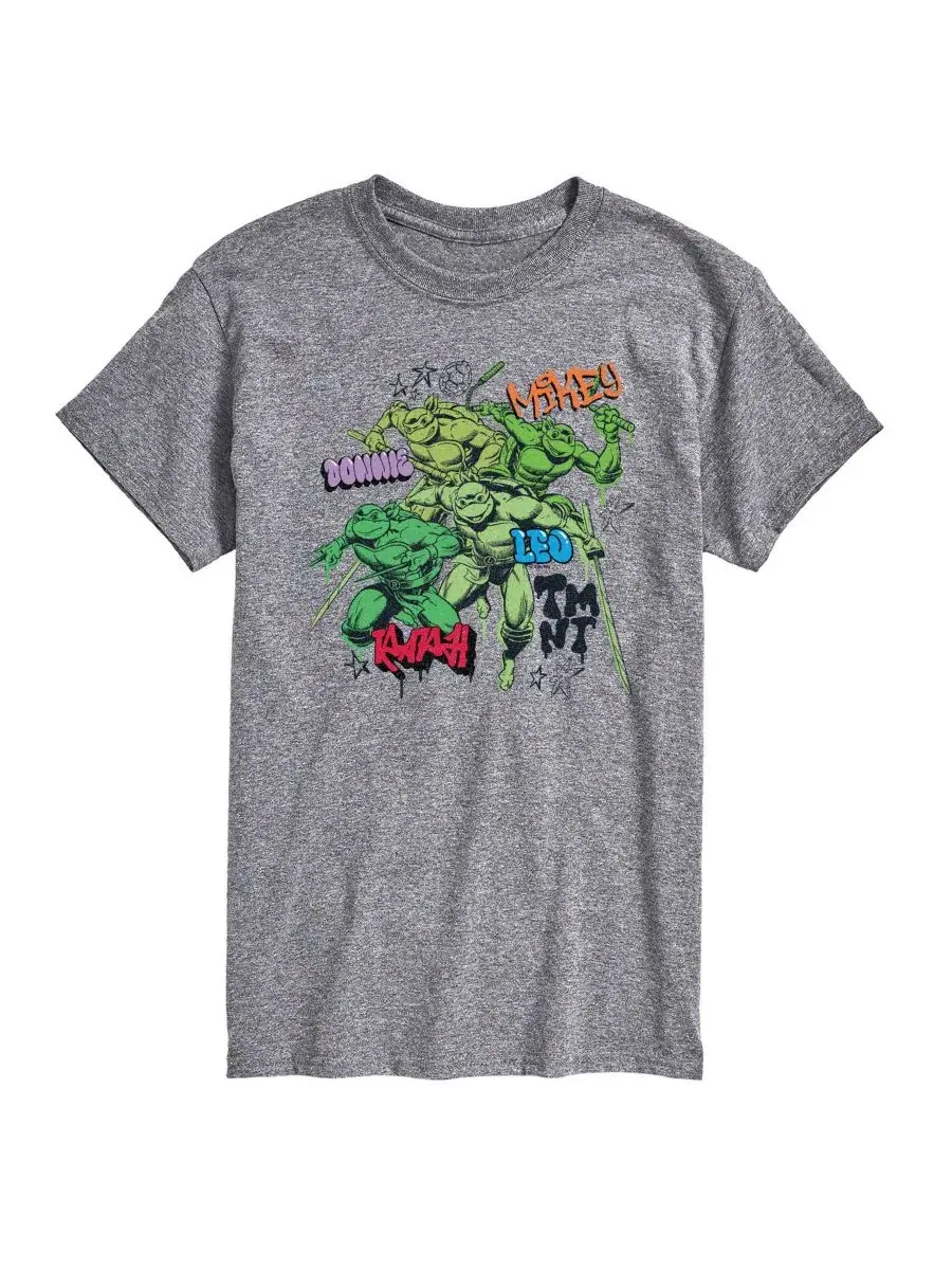 Футболка с принтом Teenage Mutant Ninja Turtles Graffiti AIRWAVES — изображение 1 из 3, приглушенный