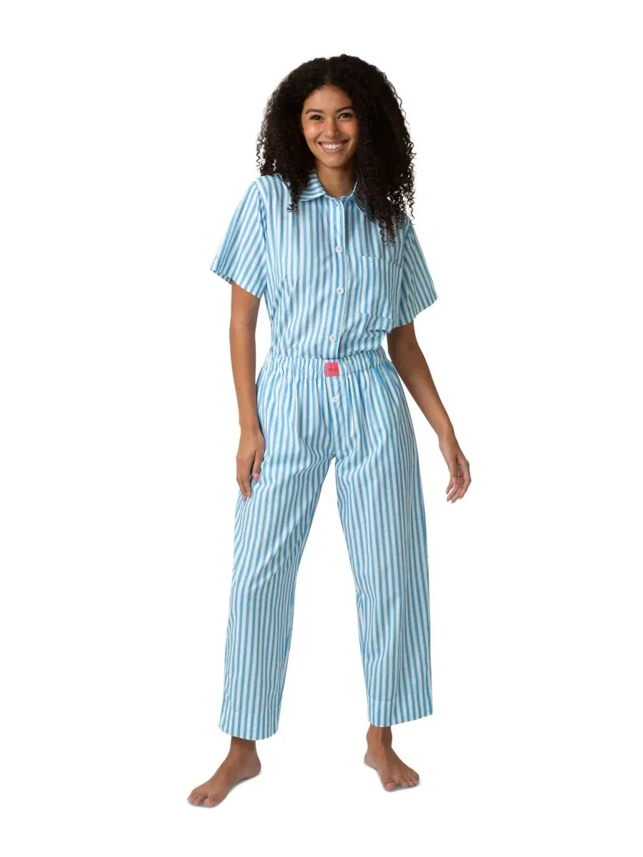 Пижамные брюки Hue Poplin Pajama Pant — изображение 2 из 5, синий
