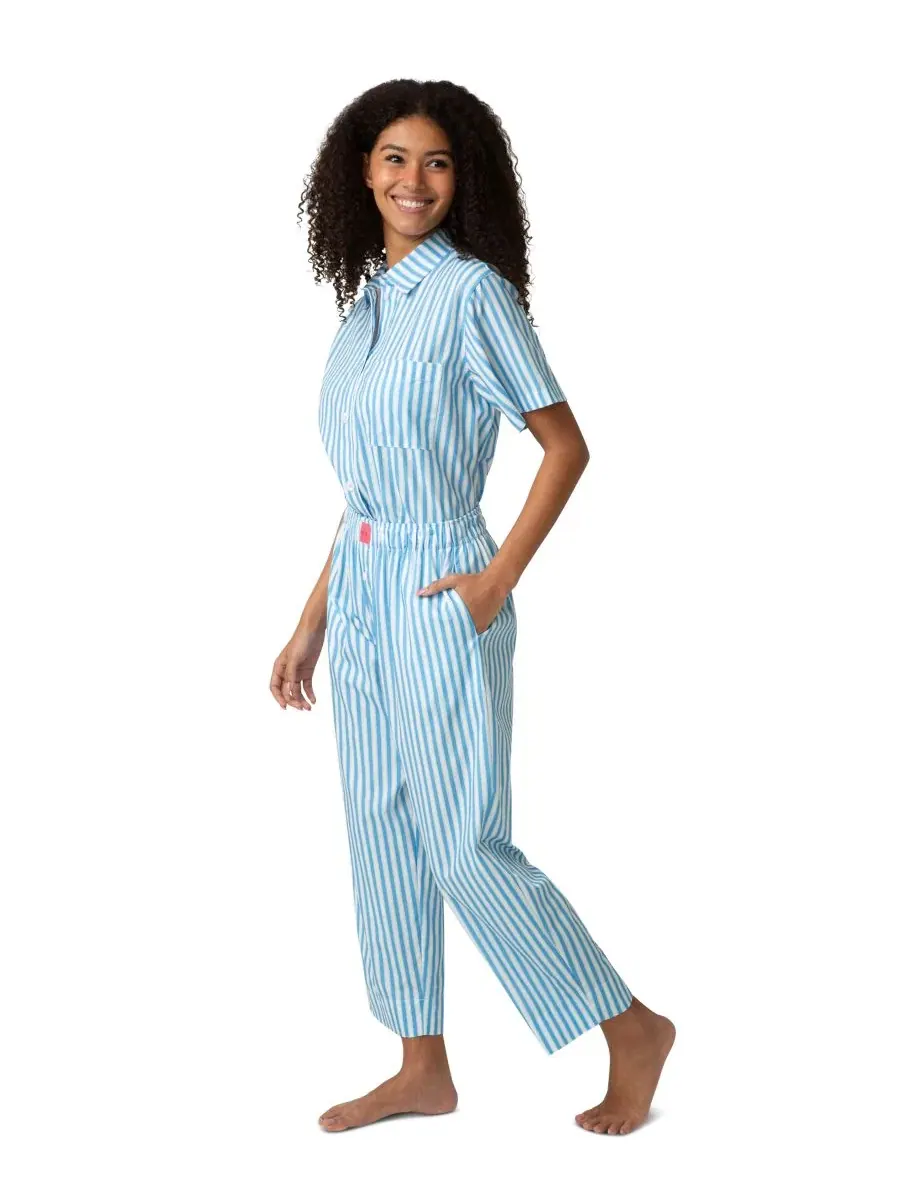 Пижамные брюки Hue Poplin Pajama Pant — изображение 3 из 5, синий