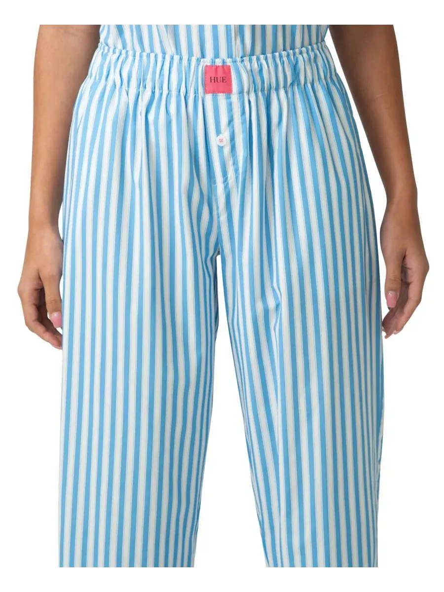 Пижамные брюки Hue Poplin Pajama Pant — изображение 4 из 5, синий