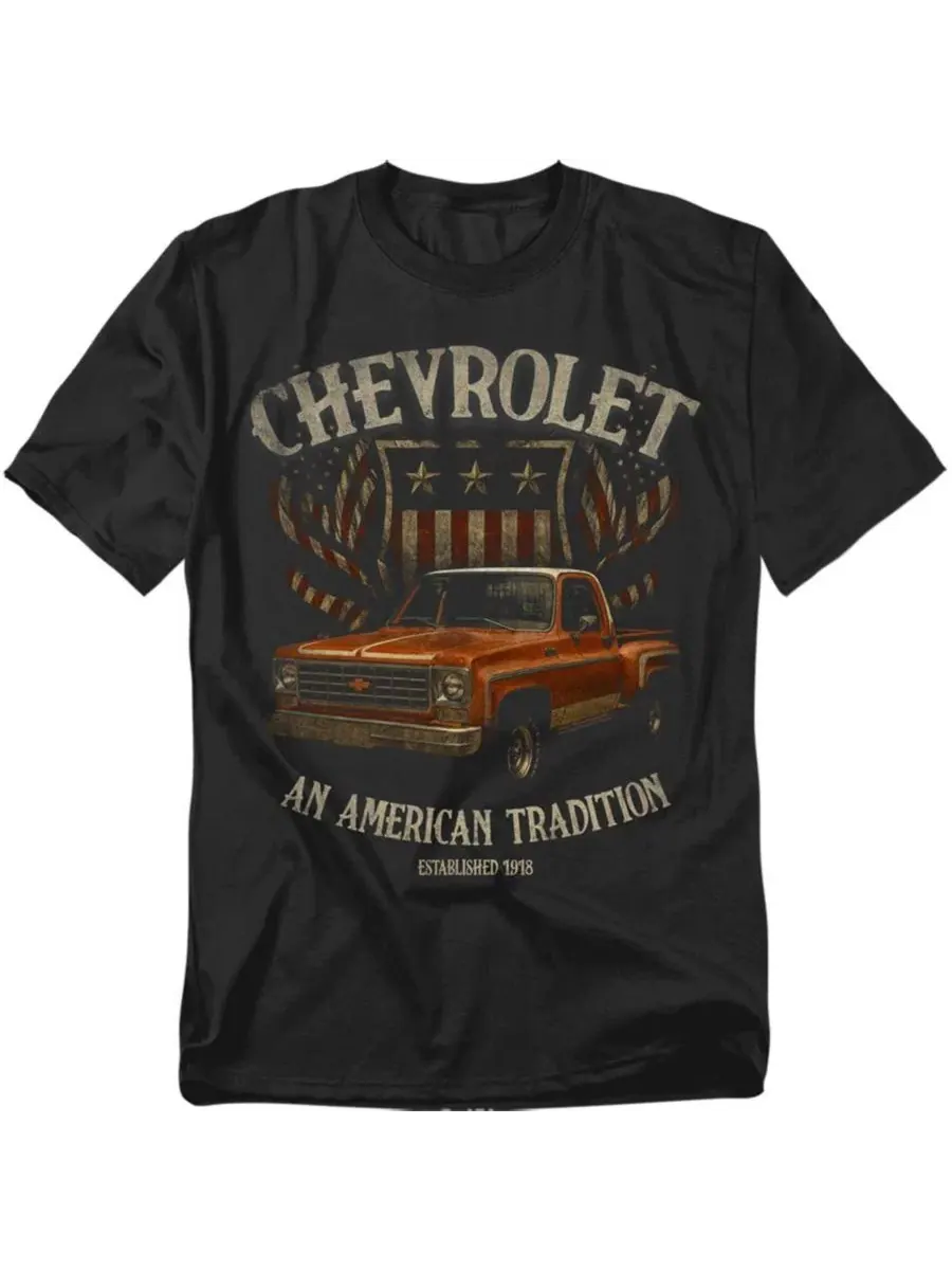 Футболка с принтом America Tradition Corvette — изображение 1 из 3, черный