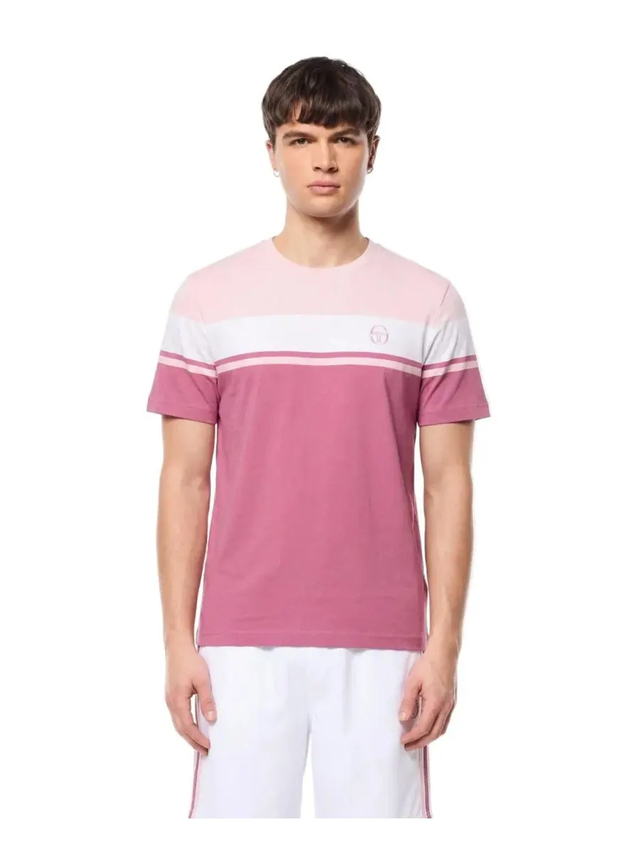 Футболка с двойной полосой Damarindo Sergio Tacchini — изображение 1 из 4, бежевый