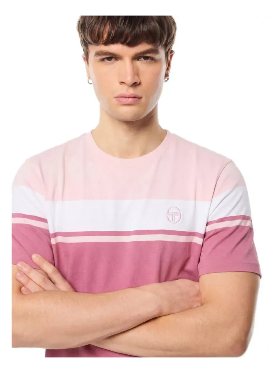 Футболка с двойной полосой Damarindo Sergio Tacchini — изображение 2 из 4, бежевый