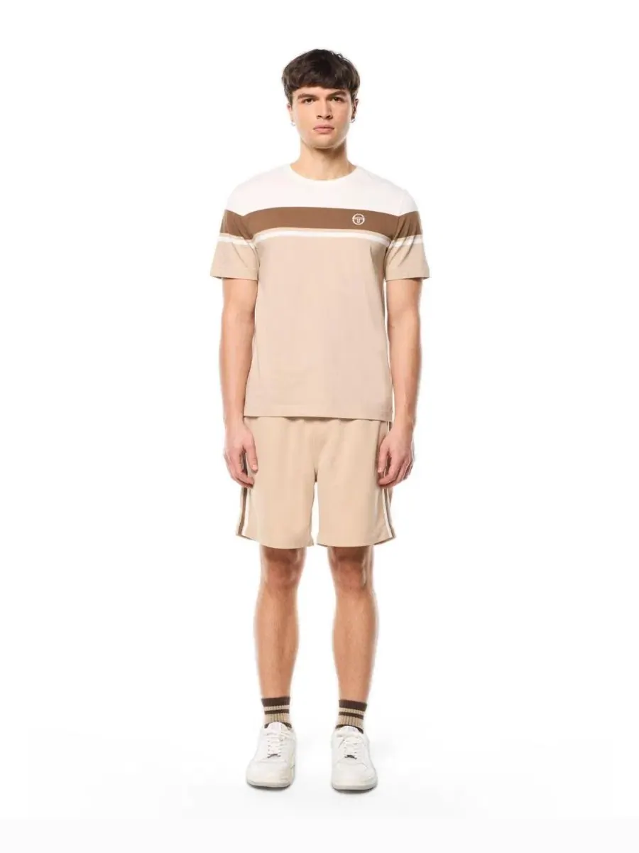 Футболка с двойной полосой Damarindo Sergio Tacchini — изображение 2 из 5, коричневый