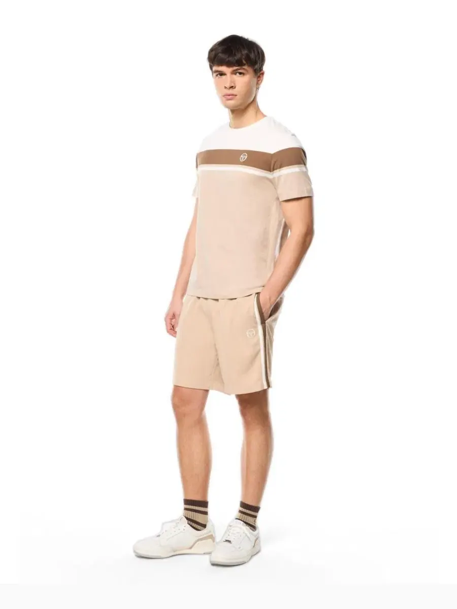 Футболка с двойной полосой Damarindo Sergio Tacchini — изображение 3 из 5, коричневый