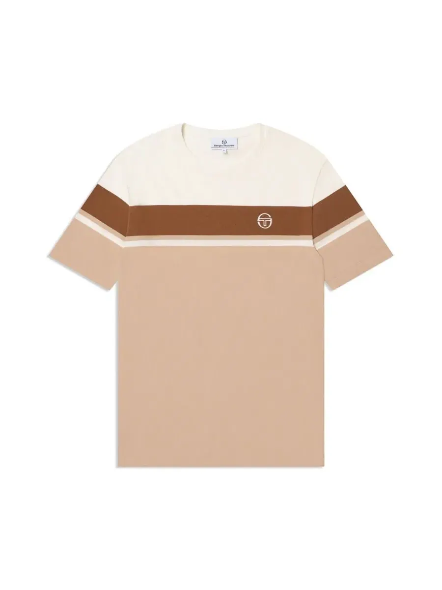 Футболка с двойной полосой Damarindo Sergio Tacchini — изображение 5 из 5, коричневый