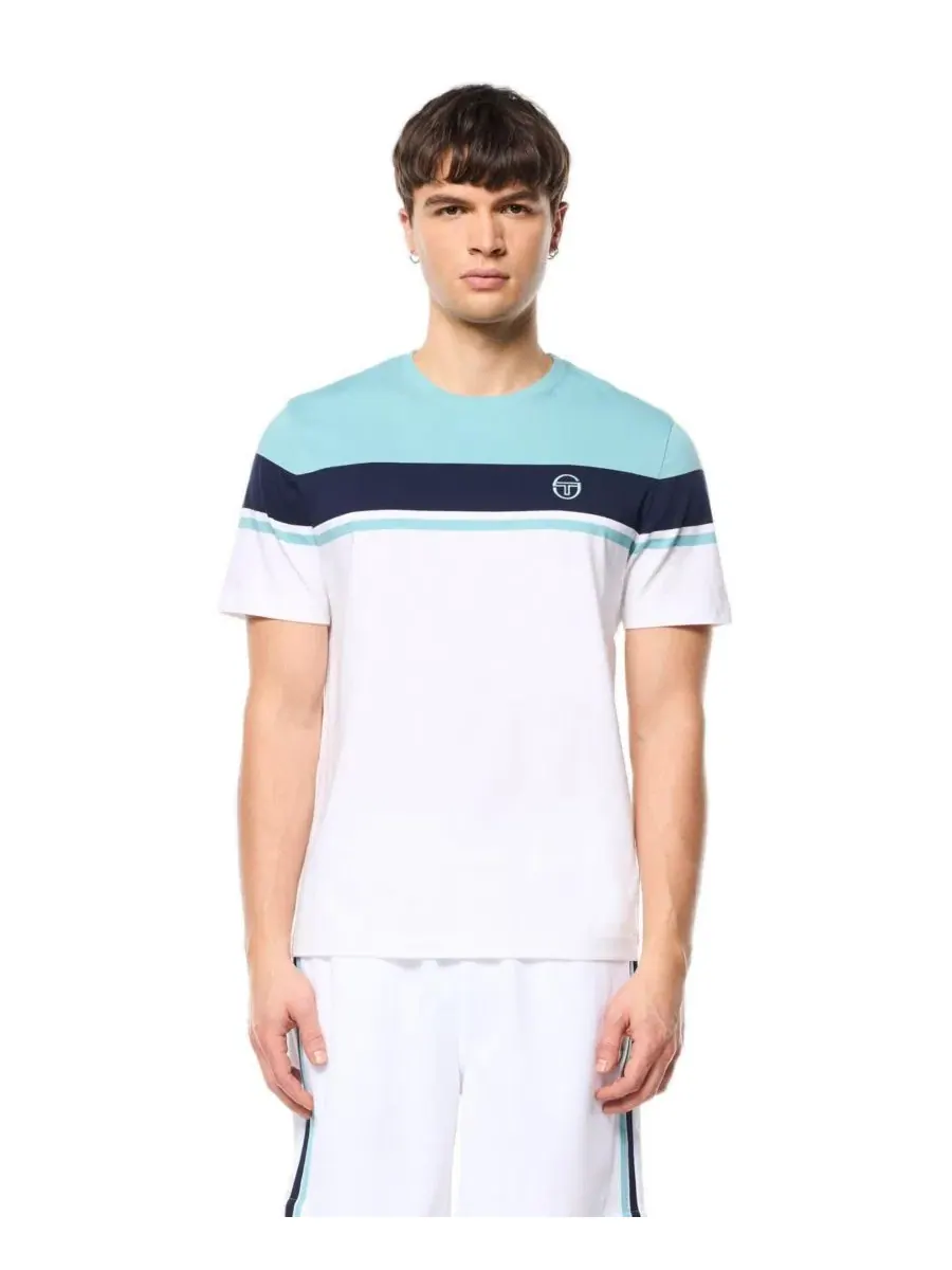 Футболка с двойной полосой Damarindo Sergio Tacchini — изображение 1 из 5, белый