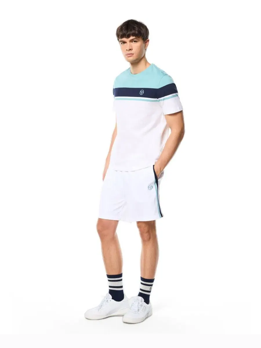 Футболка с двойной полосой Damarindo Sergio Tacchini — изображение 3 из 5, белый