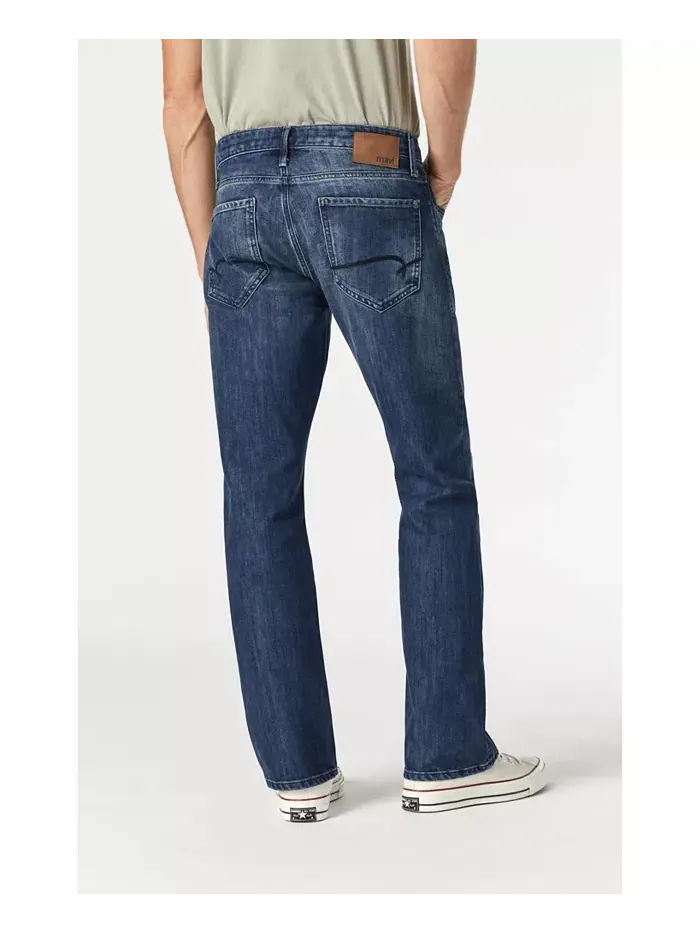 Мужские джинсы Mavi Josh Bootcut в оттенке Mid Shaded Stanford Mavi Jeans — изображение 3 из 3, синий