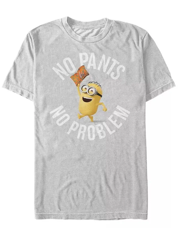 Футболка с коротким рукавом для мужчин Minions No Pants No Problem Fifth Sun — изображение 1 из 1, черный