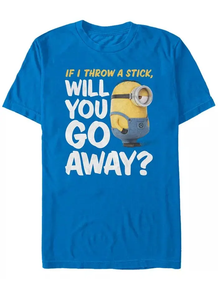 Футболка с коротким рукавом Will You Go Away для мужчин Minions Fifth Sun — изображение 1 из 1, королевский
