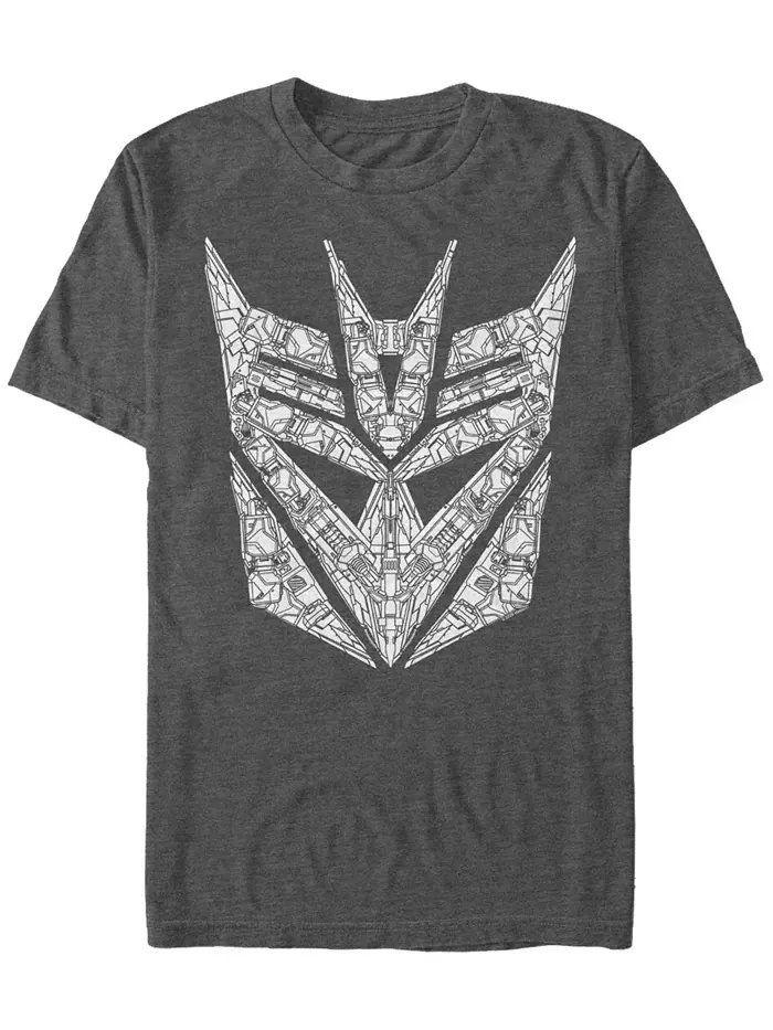 Мужская футболка с коротким рукавом и символом Decepticon Fifth Sun — изображение 1 из 1, темно-серый