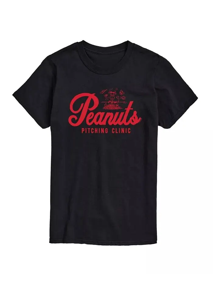 Мужская футболка Peanuts Pitching Clinic AIRWAVES — изображение 1 из 2, черный