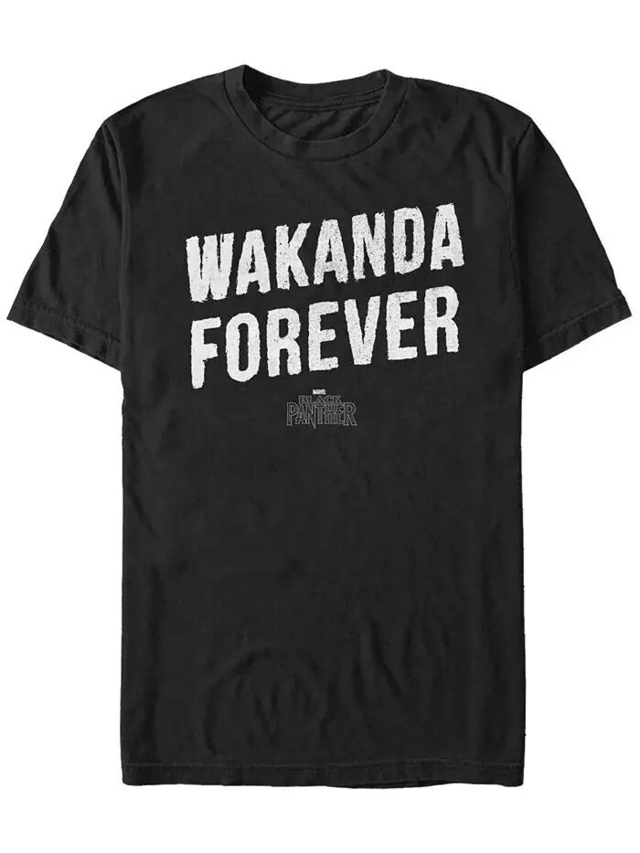 Футболка с коротким рукавом Marvel Men's Black Panther Distressed Painted Wakanda Forever Fifth Sun — изображение 1 из 1
