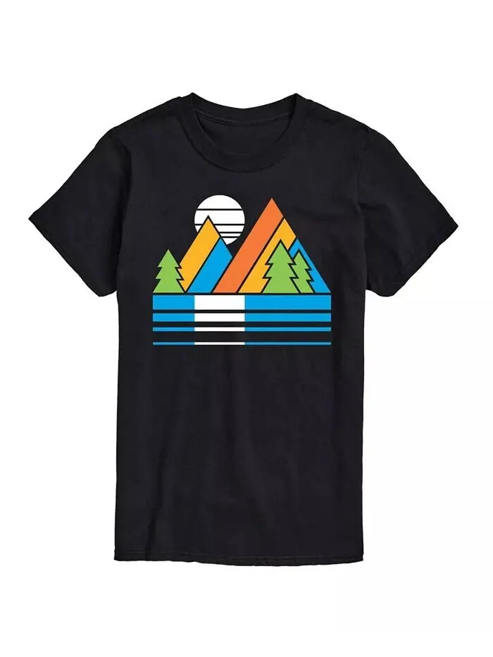 Мужская футболка с коротким рукавом Hybrid Apparel Retro Mountains AIRWAVES — изображение 1 из 3, черный