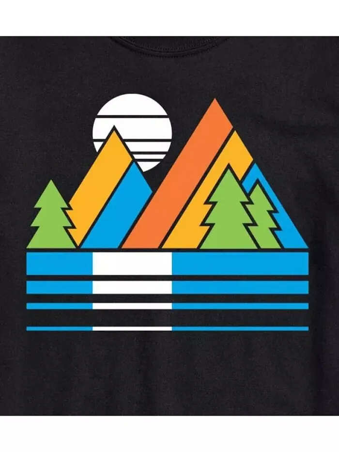 Мужская футболка с коротким рукавом Hybrid Apparel Retro Mountains AIRWAVES — изображение 3 из 3, черный