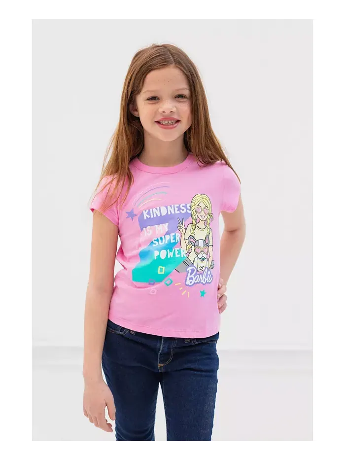 Девочки 2 футболки в наборе Barbie