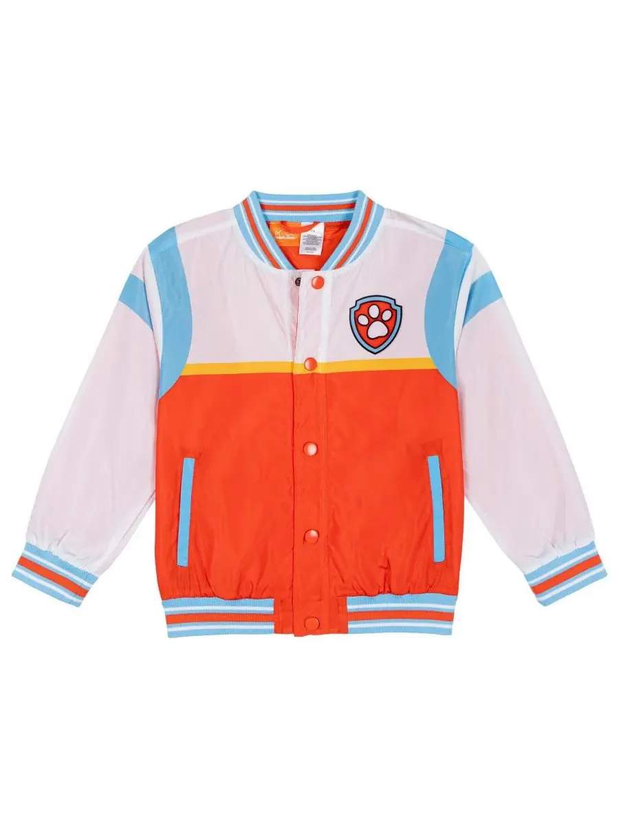 Детская куртка-бомбер с принтом Paw Patrol, модель Varsity Bomber Jacket Paw Patrol — белый