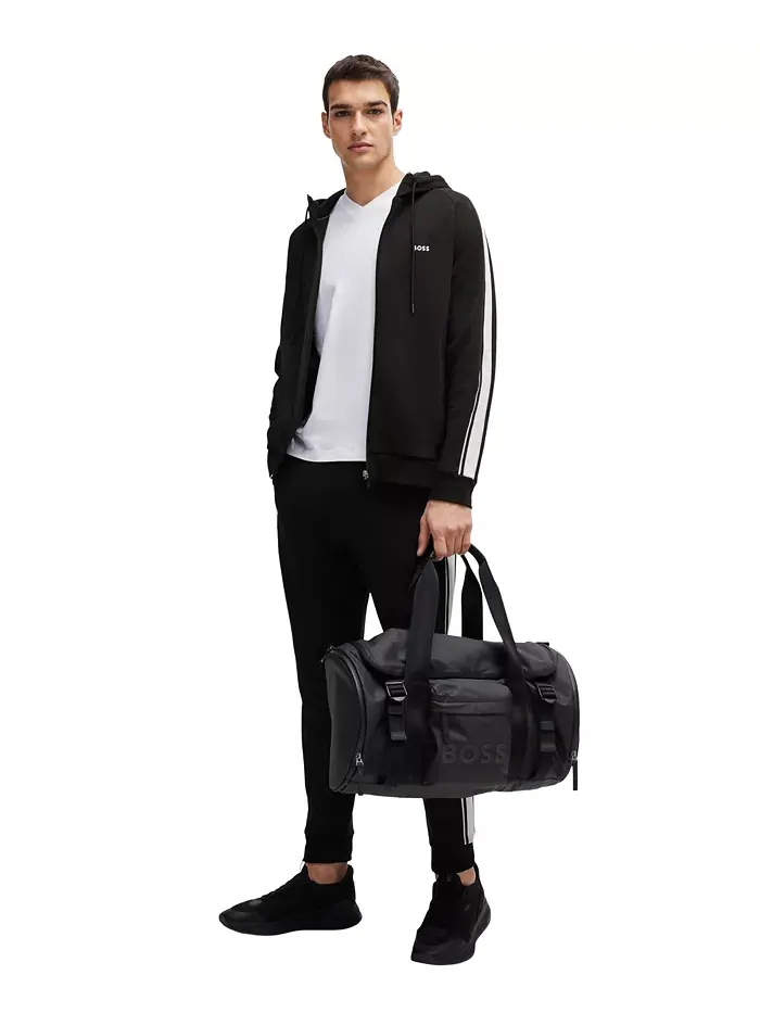 Мужская футболка с контрастным логотипом Regular-Fit Hugo Boss — изображение 4 из 4, белый