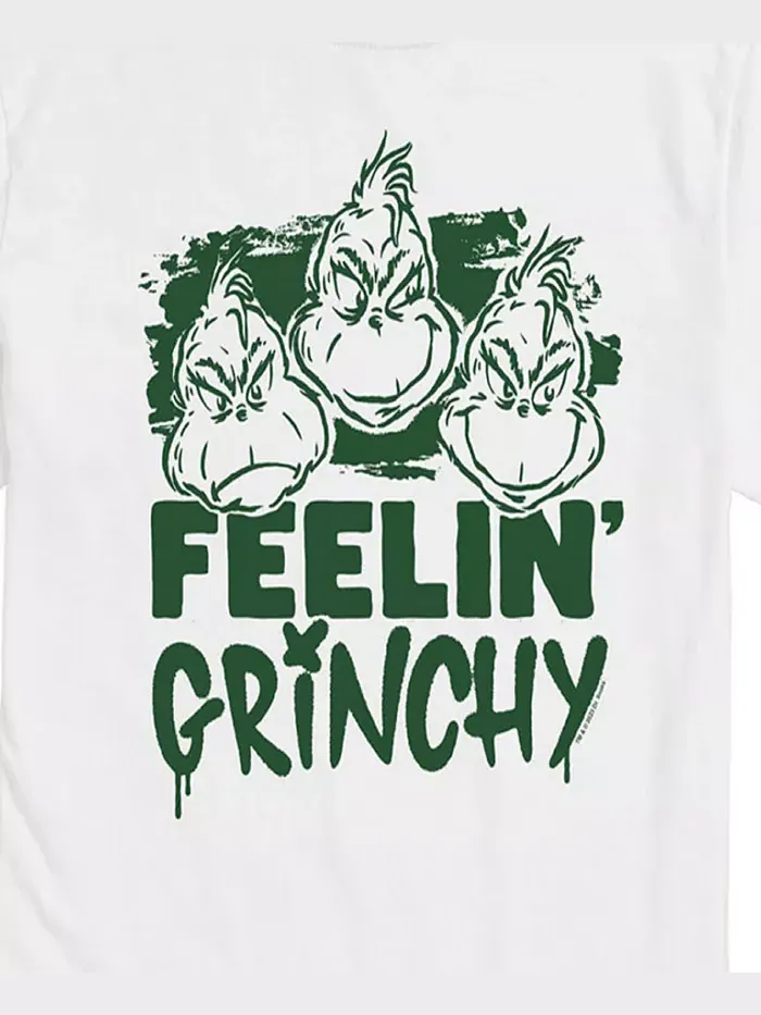 Мужская футболка с коротким рукавом The Grinch Feelin' Grinchy AIRWAVES — изображение 2 из 3, белый