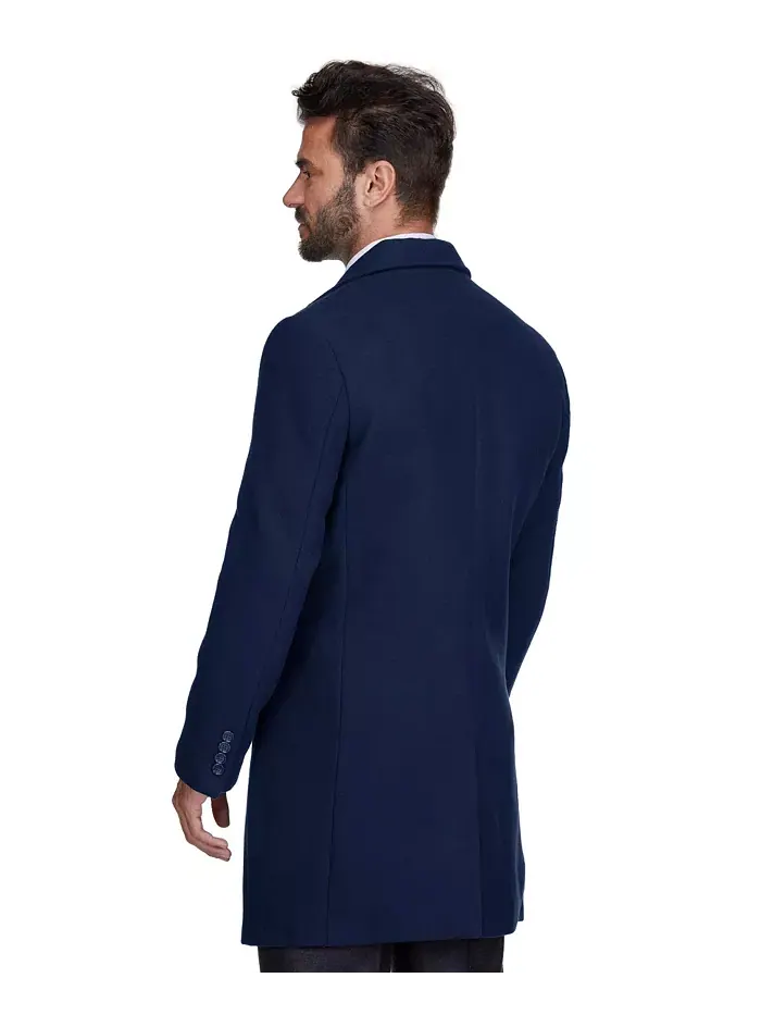 Мужское пальто Walker Car Coat из шерстяной смеси с воротником-стойкой, модели Big & Tall Braveman — изображение 3 из 3