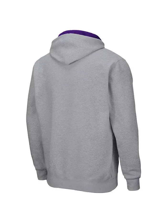 Мужская толстовка с молнией Kansas State Wildcats Arch Logo 3.0 Colosseum — изображение 3 из 5, серый
