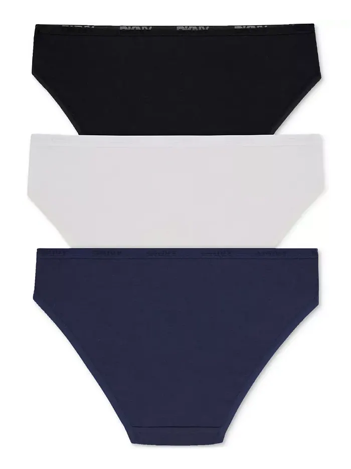 Женский бикини из хлопка и модала, 3 шт. — DK8462P3 DKNY — изображение 2 из 8, синий