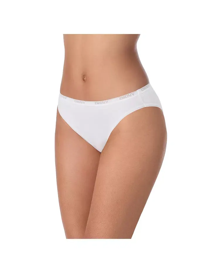 Женский бикини из хлопка и модала, 3 шт. — DK8462P3 DKNY — изображение 4 из 8, синий