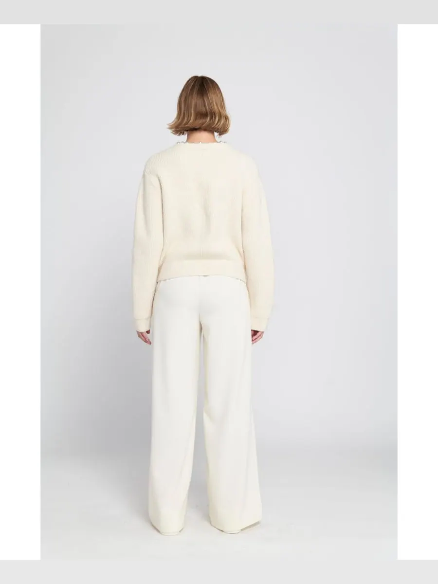 Женский кардиган с бисером и косами ELLE Collection — изображение 3 из 3, белый