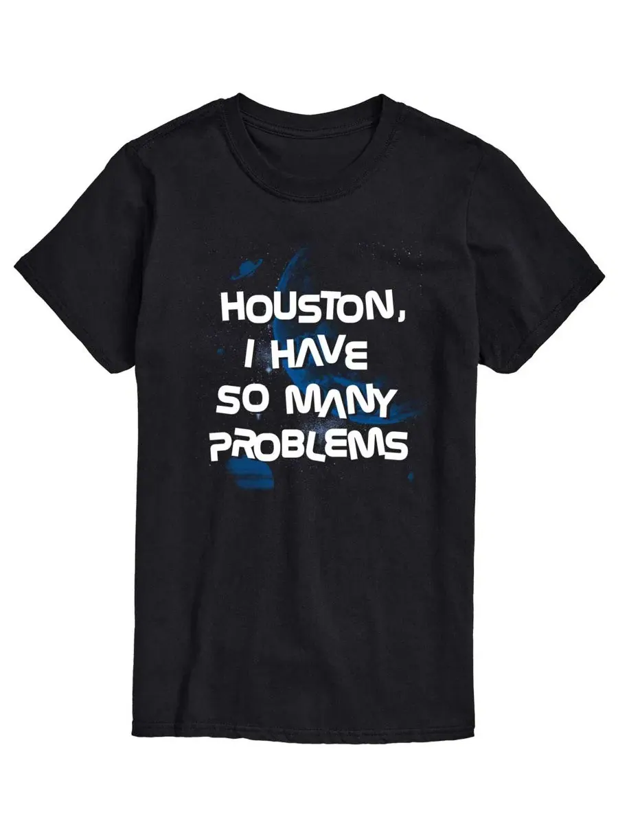 Футболка мужская с коротким рукавом, с принтом Houston Problems AIRWAVES — изображение 1 из 3, черный