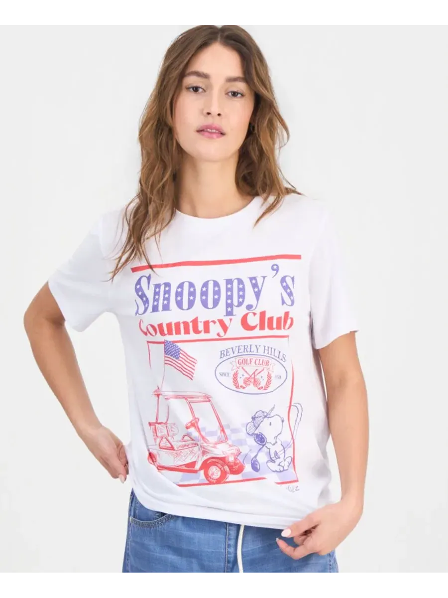Футболка с графическим принтом Snoopy Country Club Grayson Threads, The Label — белый