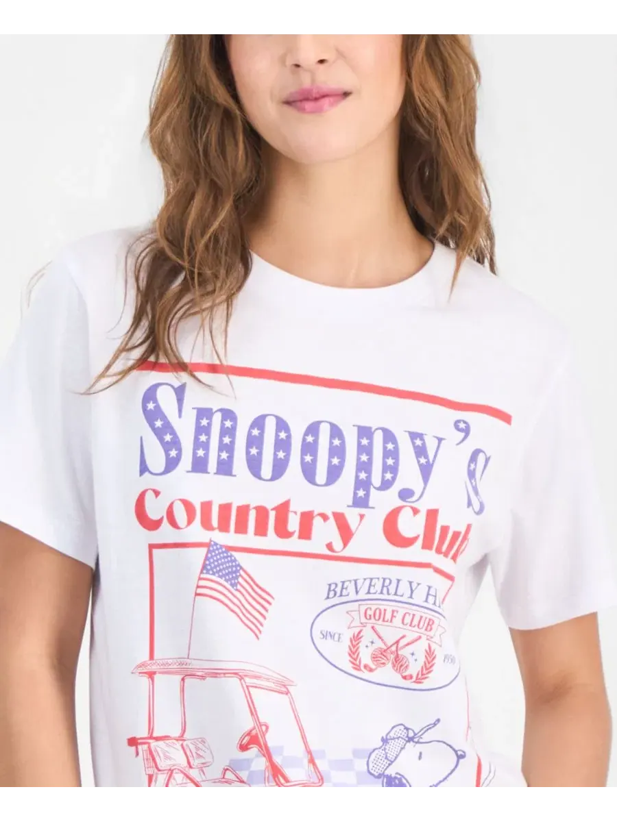 Футболка с графическим принтом Snoopy Country Club Grayson Threads, The Label — изображение 3 из 4, белый