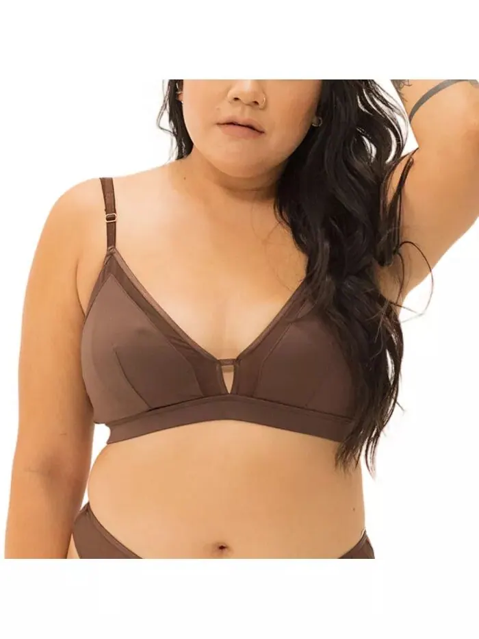 Бюстгальтер-бралетт Plus Size Nude Shade Wireless Comfort Full Covering Naked Rebellion