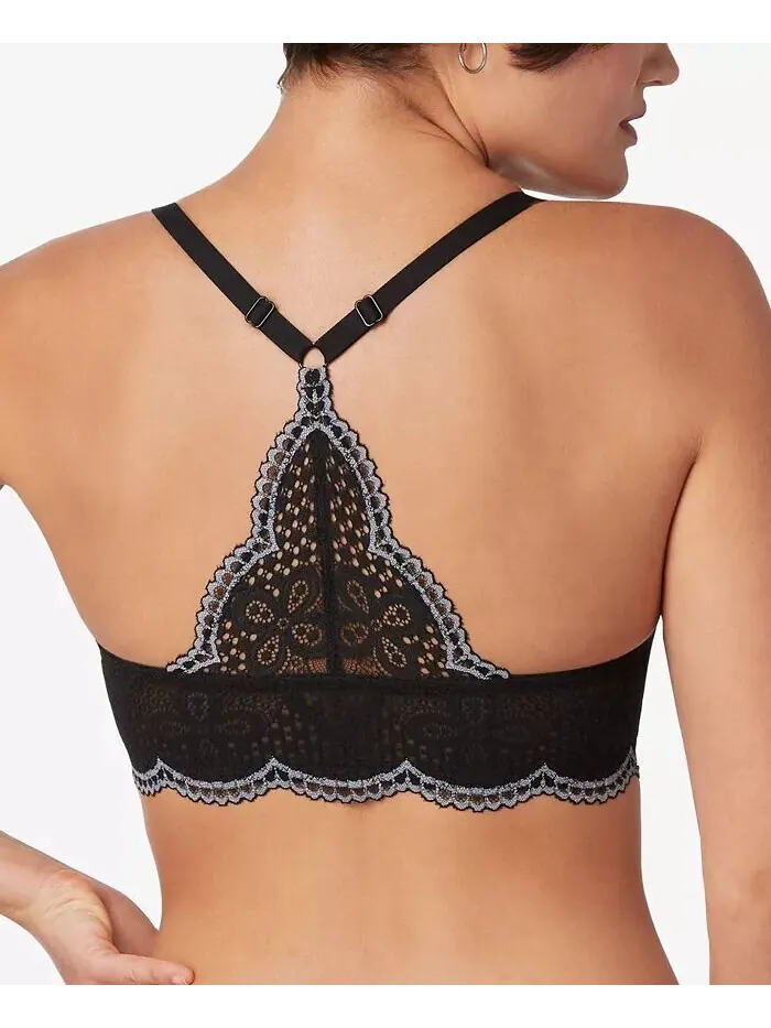 Закрытый кружевной бюстгальтер на косточках One Fab Fit 7112 Maidenform — изображение 3 из 5, черный серый