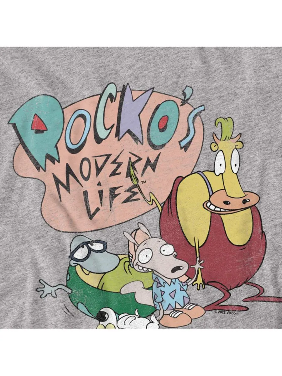 Мужская футболка с логотипом Rocko's Modern Life Logovision — изображение 2 из 3, приглушенный