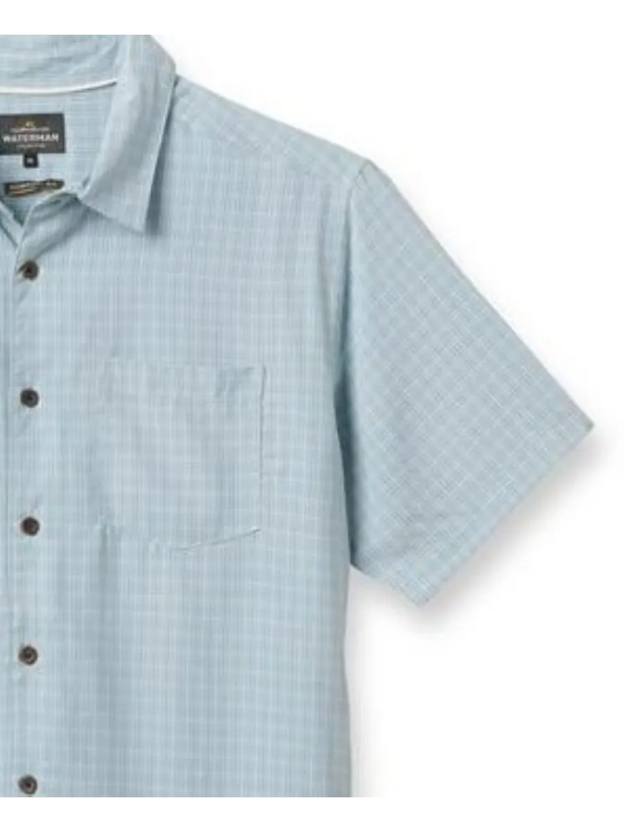 Мужская рубашка Quiksilver Checkmate Regular-Fit Quiksilver Waterman — изображение 3 из 4, синий
