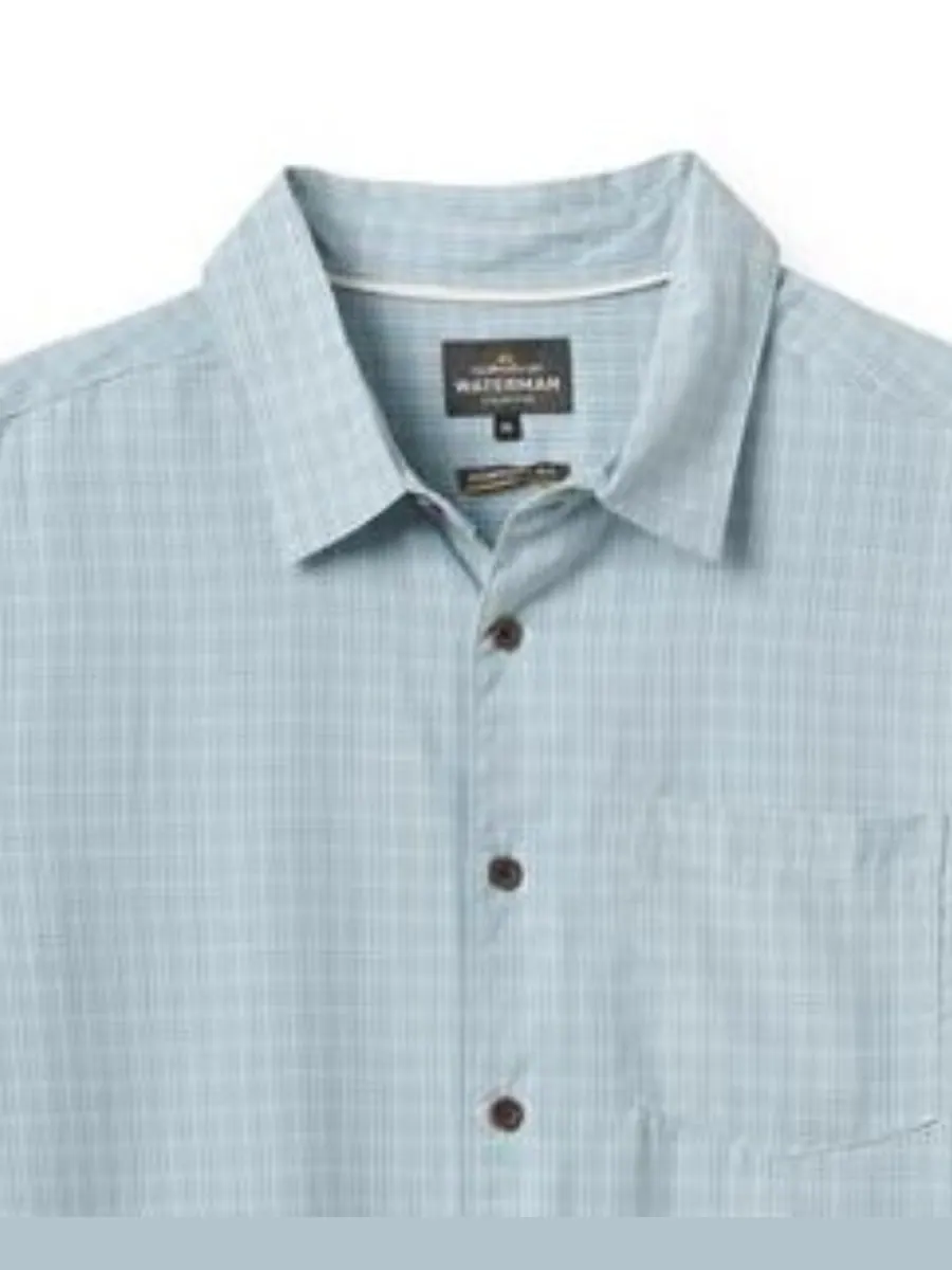 Мужская рубашка Quiksilver Checkmate Regular-Fit Quiksilver Waterman — изображение 4 из 4, синий