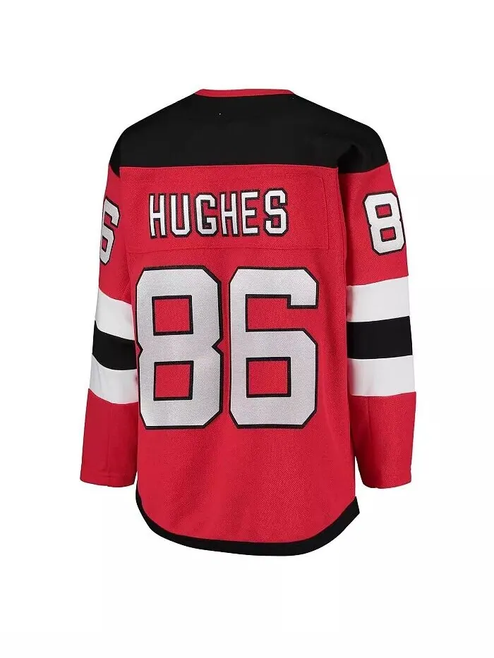 Джерси Big Boys Jack Hughes Red New Jersey Devils Home Premier Player Outerstuff — изображение 3 из 3, красный