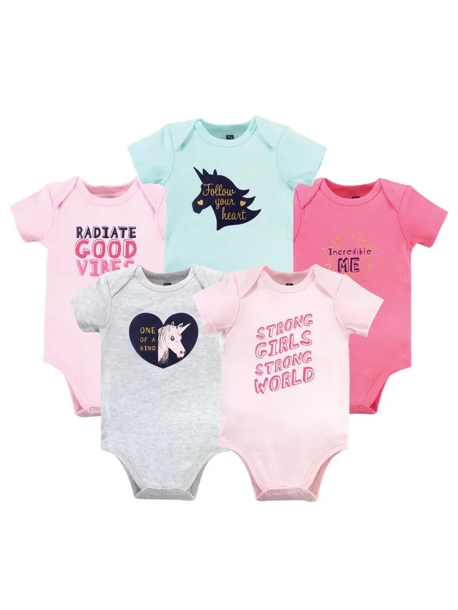 Базовый комплект из 5 предметов: хлопковый боди Hudson Baby, Good Vibes — изображение 1 из 2