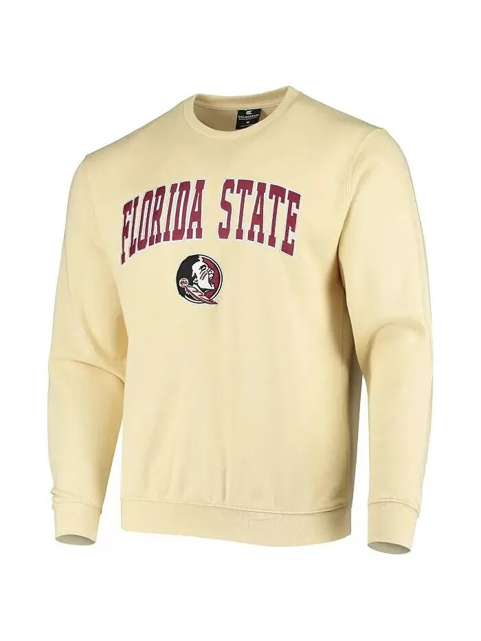 Мужская толстовка-пуловер из твила Florida State Seminoles Arch & Logo Tackle Colosseum — изображение 2 из 3, золото
