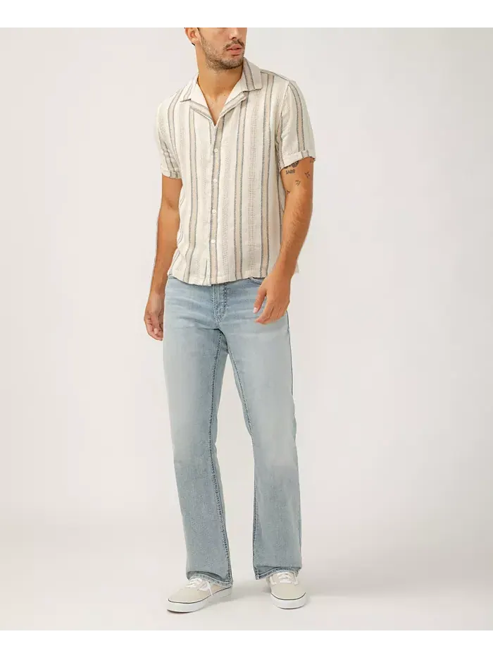 Мужские джинсы Zac Relaxed Fit Straight Leg Silver Jeans Co. — изображение 4 из 10, синий