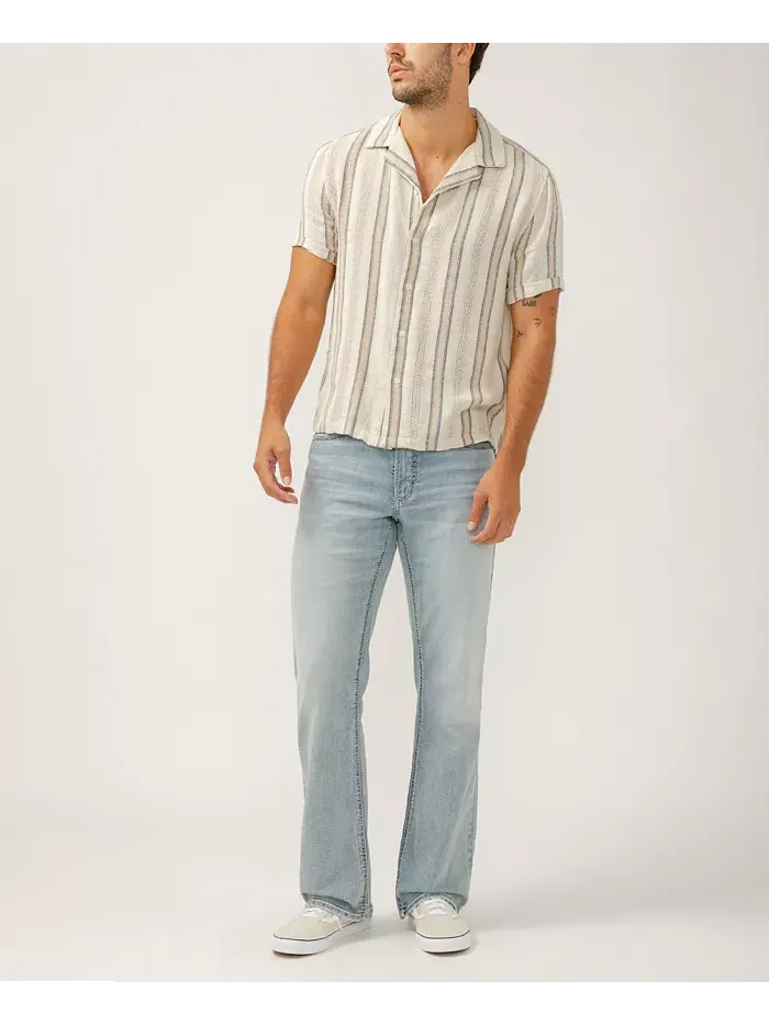 Мужские джинсы Zac Relaxed Fit Straight Leg Silver Jeans Co. — изображение 9 из 10, синий