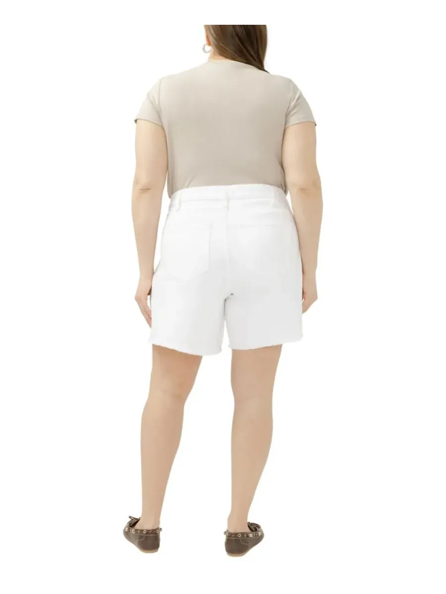 Шорты Suki Curvy Fit средней длины для полных женщин Silver Jeans Co. — изображение 4 из 5, белый