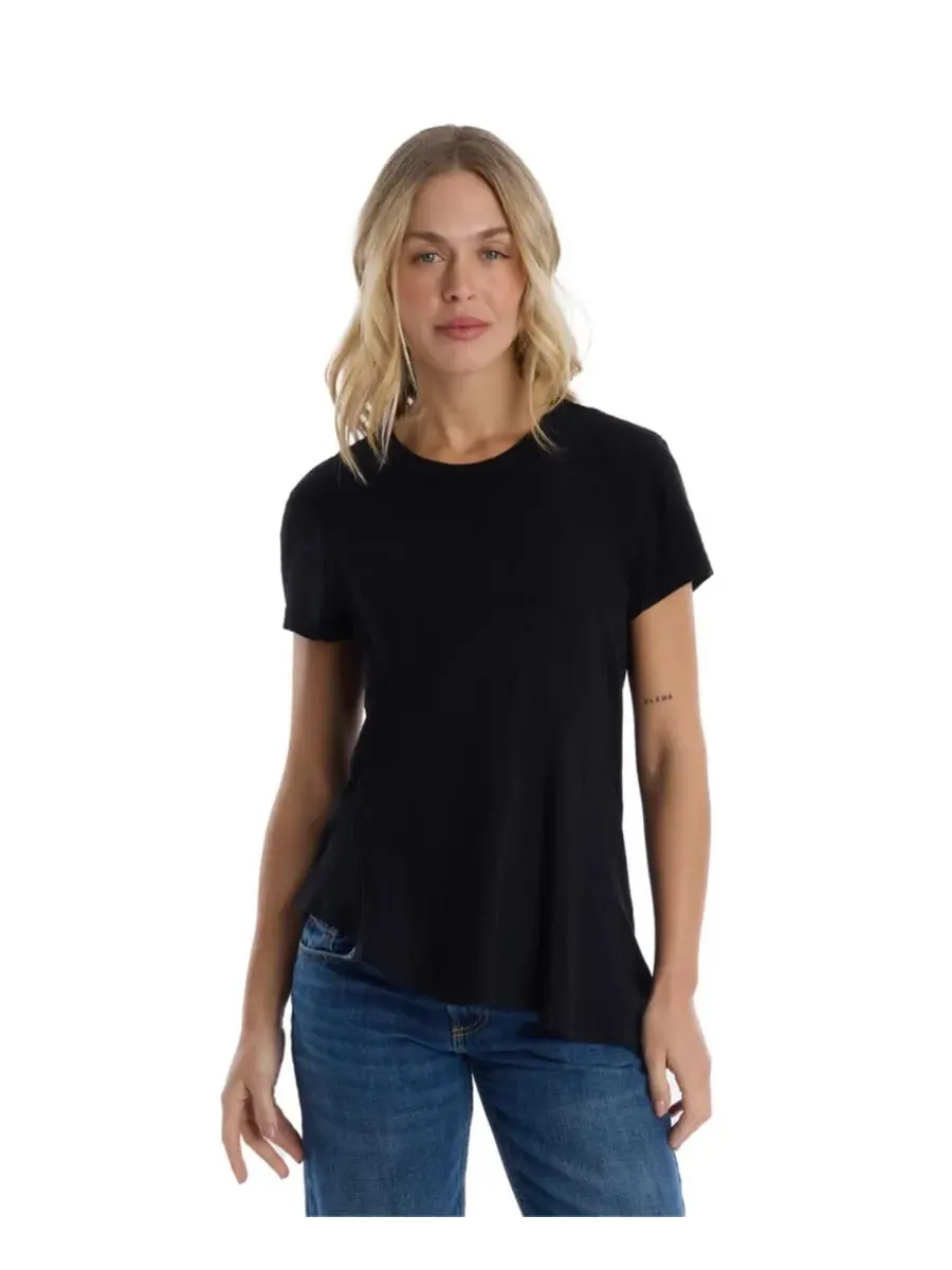 Женская футболка с круглым вырезом и коротким рукавом WILT Clothing — черный